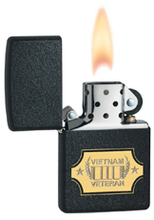 Zapalniczka Zippo Vietnam Veteran, Black Crackle