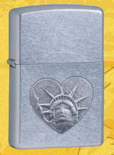 Zapalniczka Zippo Statue of Liberty Face Stamped, Street Chrome