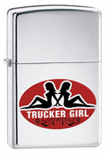 Zapalniczka Zippo Trucker Girl, High Polish Chrome