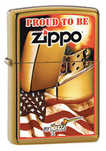 Zapalniczka Zippo Mazzi Zippo Flag, Harvest Bronze
