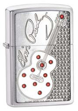 Zapalniczka Zippo Elvis Guitar Bling, Brushed Chrome