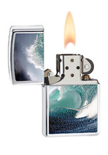 Zapalniczka Zippo Fala, High Polish Chrome