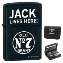 Zestaw upominkowy Jack Daniel's Black Matte z kartami do gry
