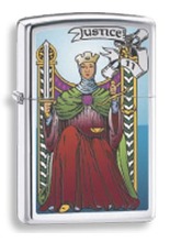 Zapalniczka Zippo Tarot Justice, High Polish Chrome