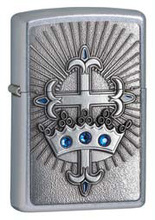 Zapalniczka Zippo Crown and Cross, Street Chrome