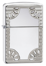 Zapalniczka Zippo Carved Border Armor, High Polish Chrome