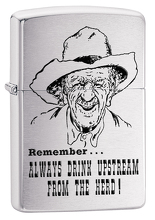 Zapalniczka Zippo Always Drink...,Brushed Chrome