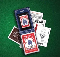 Zestaw zapalniczka Zippo z talią kart (Bicycle 