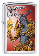 Zapalniczka Zippo Tarot Devil Card, High Polish Chrome