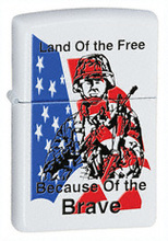 Zapalniczka Zippo Land Of Free, White Matte