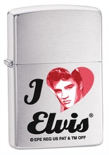 Zapalniczka Zippo I Love Elvis, Brushed Chrome