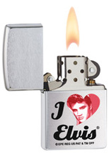 Zapalniczka Zippo I Love Elvis, Brushed Chrome