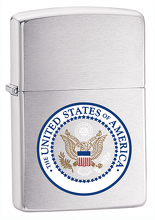 Zapalniczka Zippo US Seal, Brushed Chrome