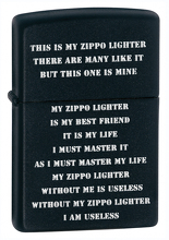 Zapalniczka Zippo Card, Black Matte