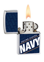 Zapalniczka Zippo US Navy, Brushed Chrome