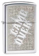 Zapalniczka Zippo Game Over, High Polish Chrome