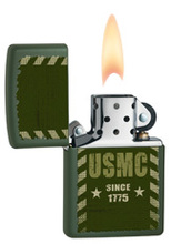 Zapalniczka Zippo USMC, Green Matte