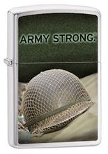 Zapalniczka Zippo US Army- Helmet, Brushed Chrome