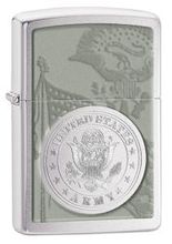Zapalniczka Zippo US Army, Brushed Chrome