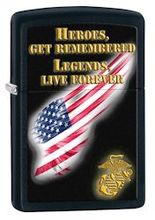 Zapalniczka Zippo US Marines Corp. Black Matte