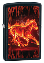 Zapalniczka Zippo Fire Horse, Black Matte