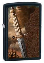 Zapalniczka Zippo Ancient Sword, Black Matte