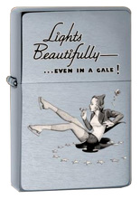 Zapalniczka Zippo .Lights Beautifully, Vintage Brushed Chrome