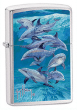Zapalniczka Zippo Guy Harvey Bottle Nose Dolphin, Brushed Chrome