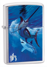 Zapalniczka Zippo GH Live By The Sword, Brushed Chrome