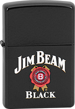 Zapalniczka Zippo Jim Beam Black, Black Matte