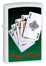 Zapalniczka Zippo Playing Cards Royal Flush, White Matte