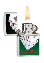 Zapalniczka Zippo Playing Cards Royal Flush, White Matte