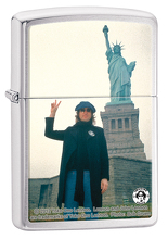 Zapalniczka Zippo John Lennon in NY, Brushed Chrome