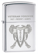 Zapalniczka Zippo Veteran Forever, High Polish Chrome