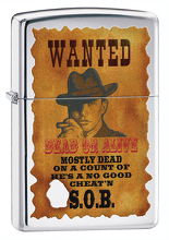 Zapalniczka Zippo Wanted, High Polish Chrome